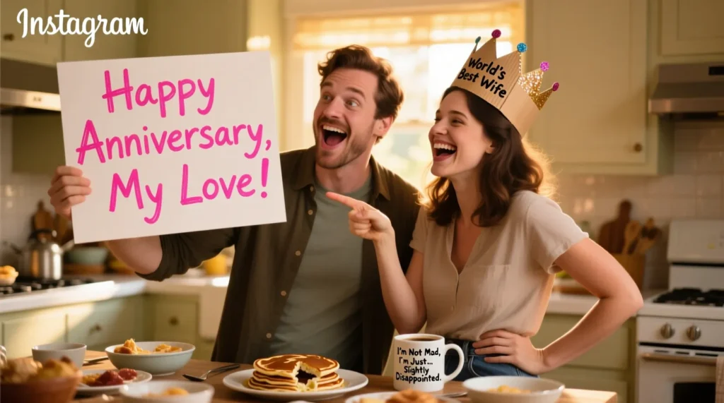 Best Funny Anniversary Quotes for Wife for Instagram