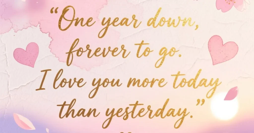 Romantic Happy One Year Anniversary Quotes