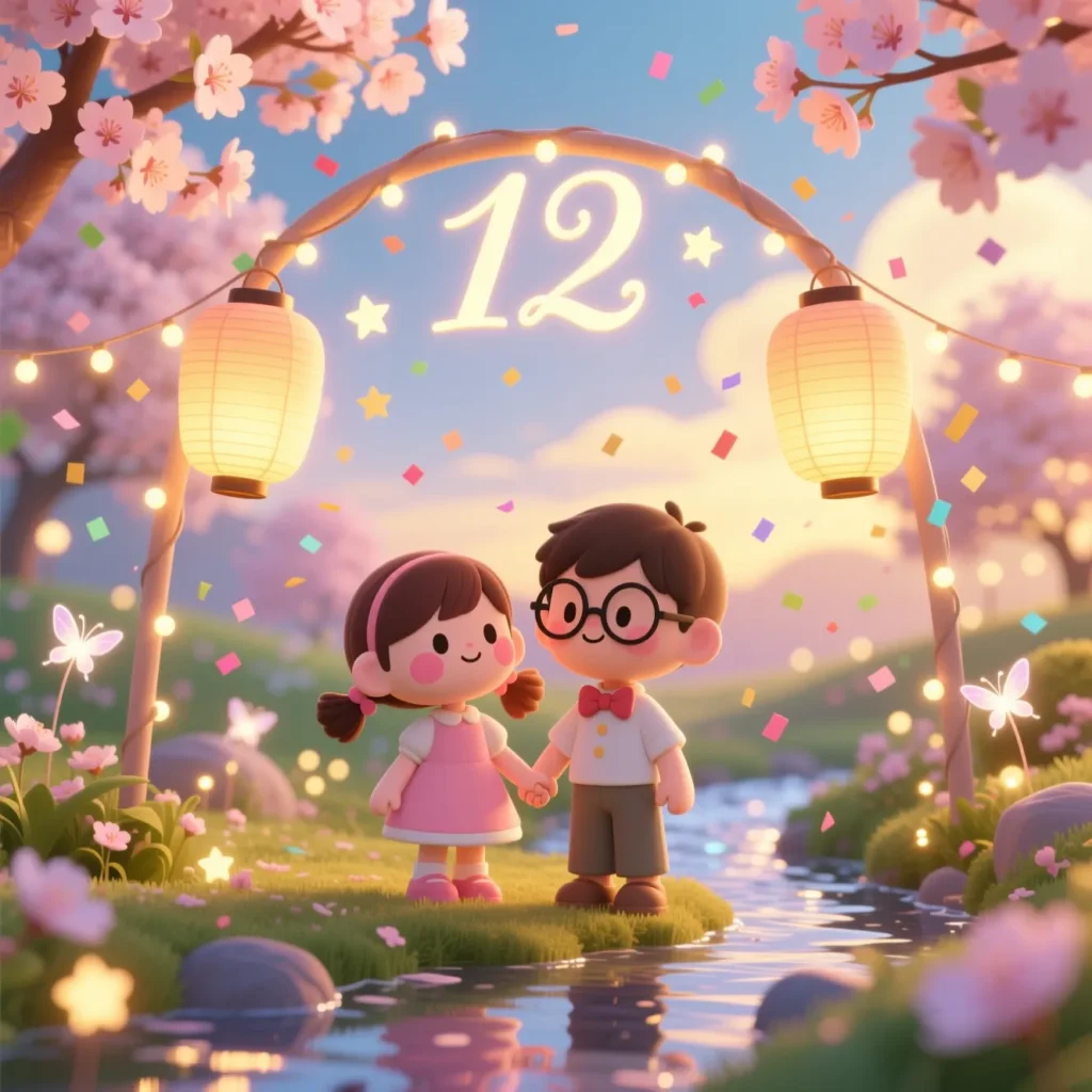 Short & Cute 12th Anniversary Quotes