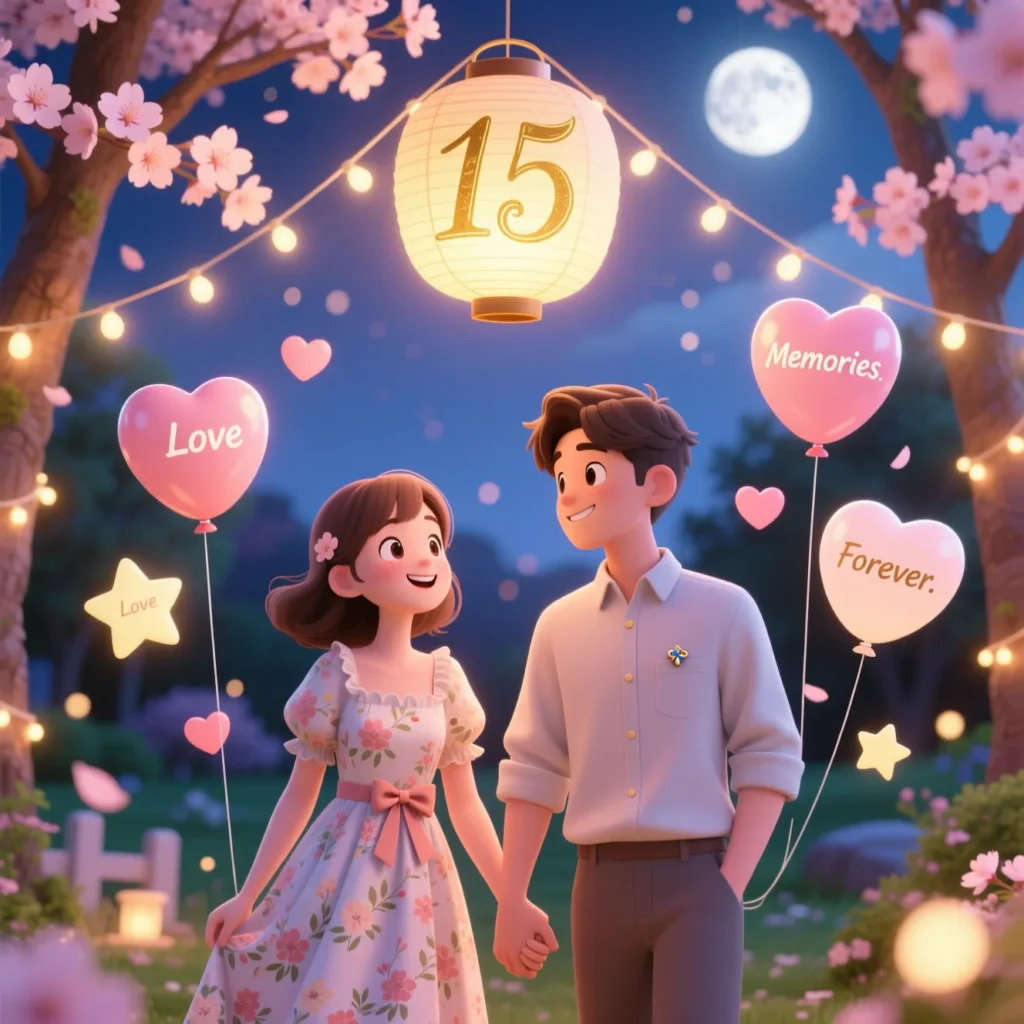 Short & Cute 15th Anniversary Quotes